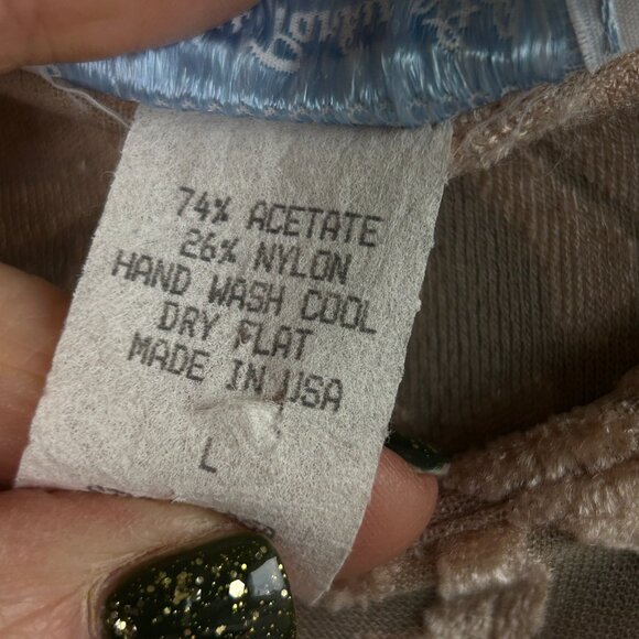 Hanky Panky Peach Floral Burnout Bodysuit Vintage Size Large - Picture 7 of 9